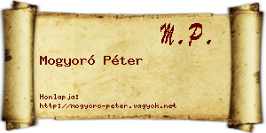 Mogyoró Péter névjegykártya