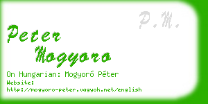peter mogyoro business card